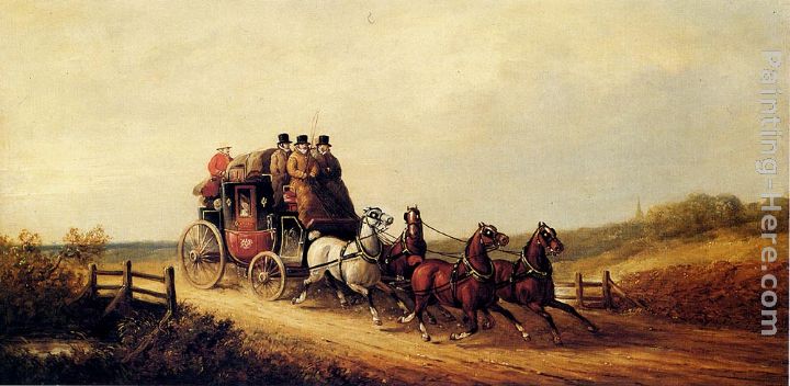 The London to Brighton Royal Mail on the Open Road painting - Charles Cooper Henderson The London to Brighton Royal Mail on the Open Road art painting